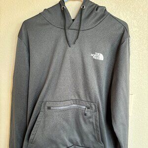 The North Face Charcoal grey hoodie with zippered front pocket